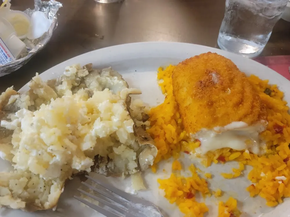 Chicken Cordon Bleu and Baked Potato