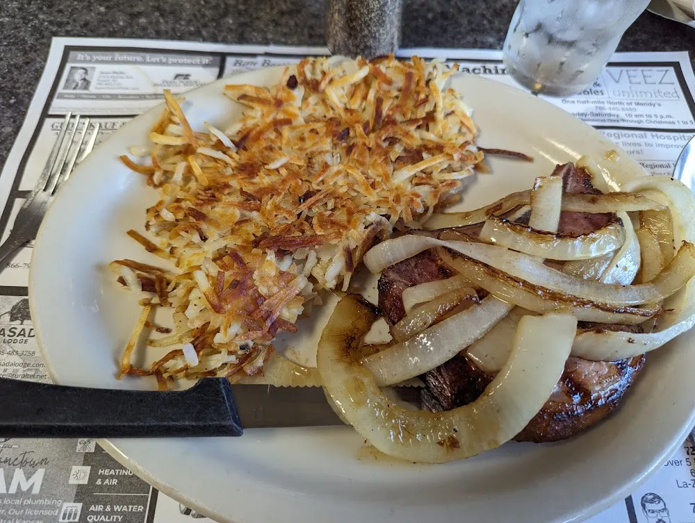 Smoked Pork Chop and Hash Browns